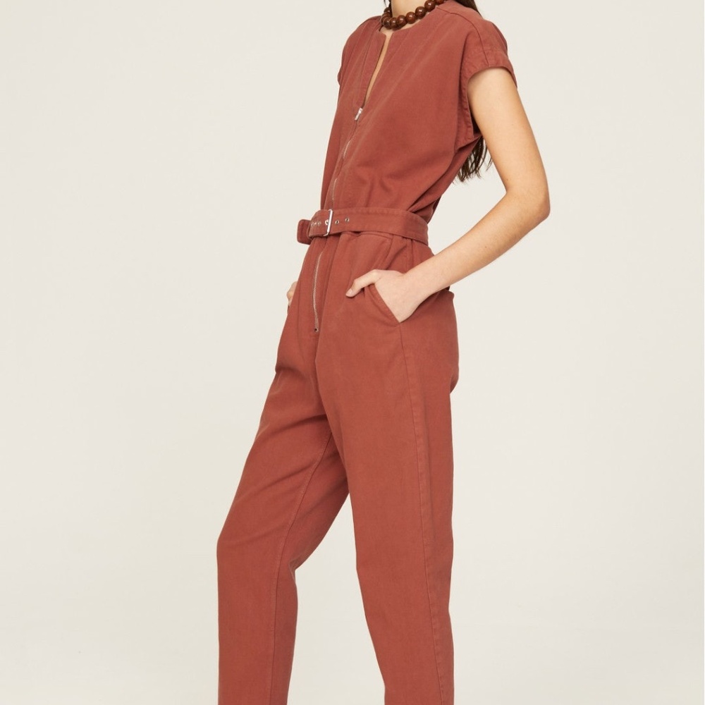 Rachel Comey Ranks Belted Jumpsuit in Terracotta, 4
